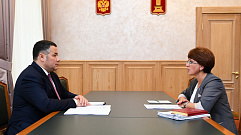 Губернатор Игорь Руденя встретился с главой Зубцовского района Еленой Николаевой