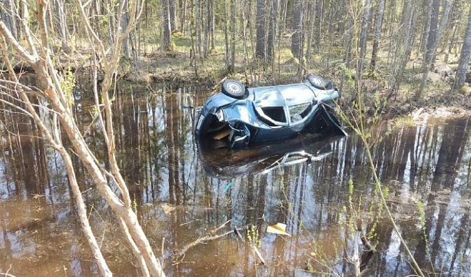 В Тверской области машина вылетела с дороги в ручей