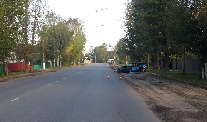 Автомобиль врезался в дерево в Твери, погиб пассажир