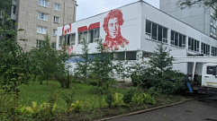 На библиотеке в Тверской области Джокер нарисовал Пушкина и Чехова