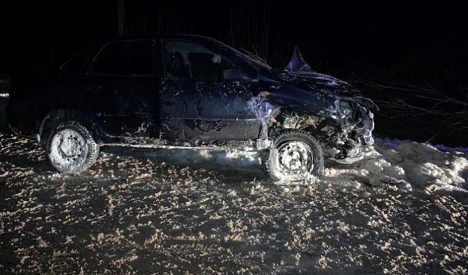 В Тверской области водитель уснул за рулем и вылетел в кювет 