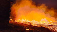 Причиной крупного пожара в деревне Красново Калининского района мог стать поджог