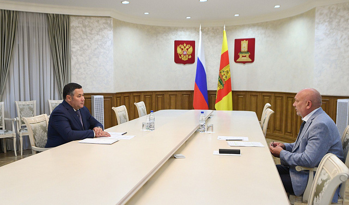 Игорь Руденя провел встречу с главой Осташковского городского округа Алексеем Титовым