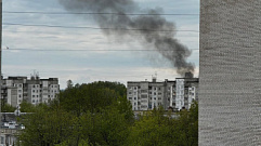 Жители Твери увидели густой дым в районе Первомайской рощи