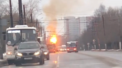 На бульваре Профсоюзов в Твери загорелся троллейбус 