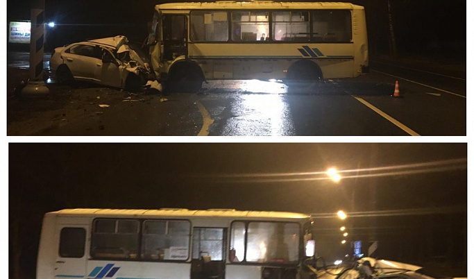 В Тверской области после столкновения с автобусом погиб водитель легковушки