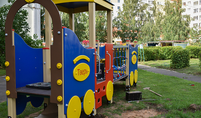 В детских садах Тверской области устанавливают игровые комплексы