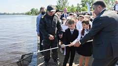 Игорь Руденя в Калязинском районе выпустил около 13 тысяч стерляди в Волгу