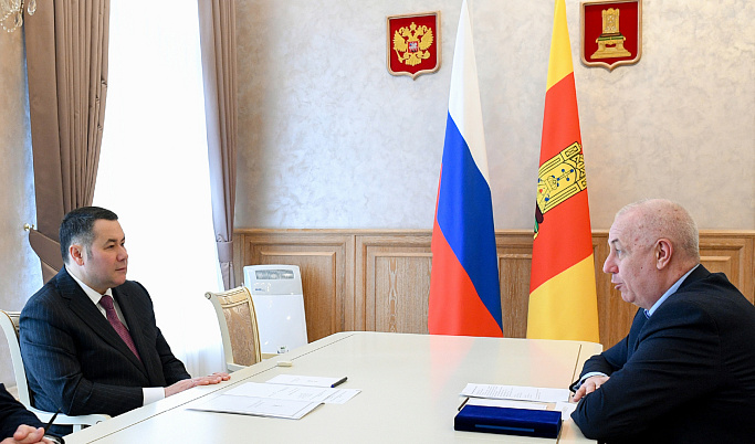 Губернатор Игорь Руденя встретился с главой администрации Бердянска Александром Сауленко