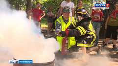 В Твери огнеборцы провели пожарную эстафету в детском лагере