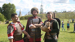 В Торжке побывали участники исторической реконструкции конного похода Александра Невского