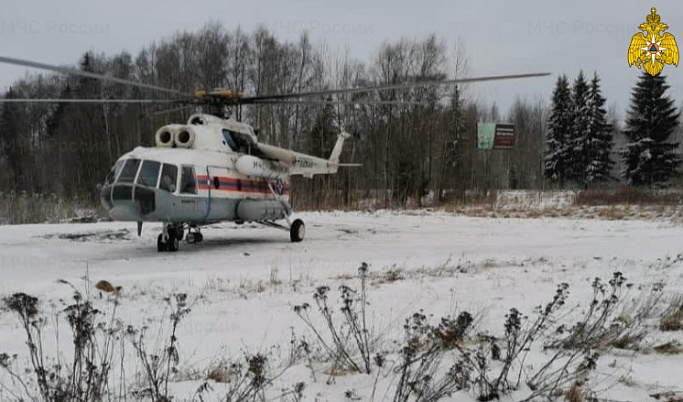 Тяжелобольного пациента на вертолёте доставили в Тверь