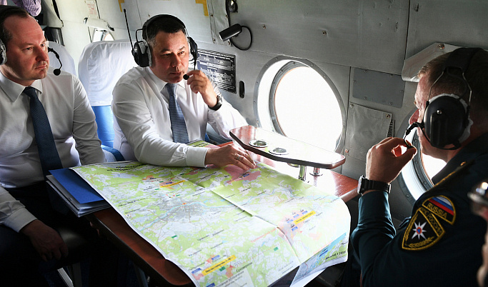 Игорь Руденя и Евгений Зиничев провели авиационную разведку пожароопасной обстановки