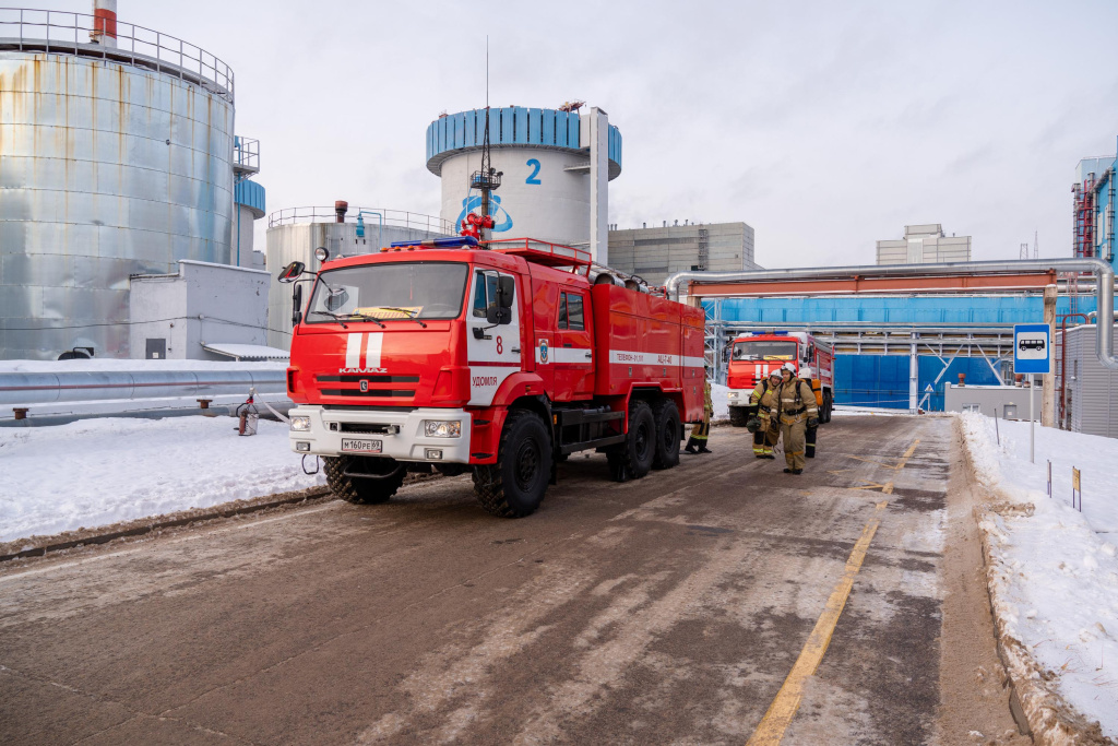 В Калининской АЭС прошли комплексные плановые пожарные учения