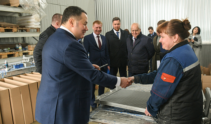 Игорь Руденя в Ржеве ознакомился с импортозамещающим производством систем отопления транспортных средств